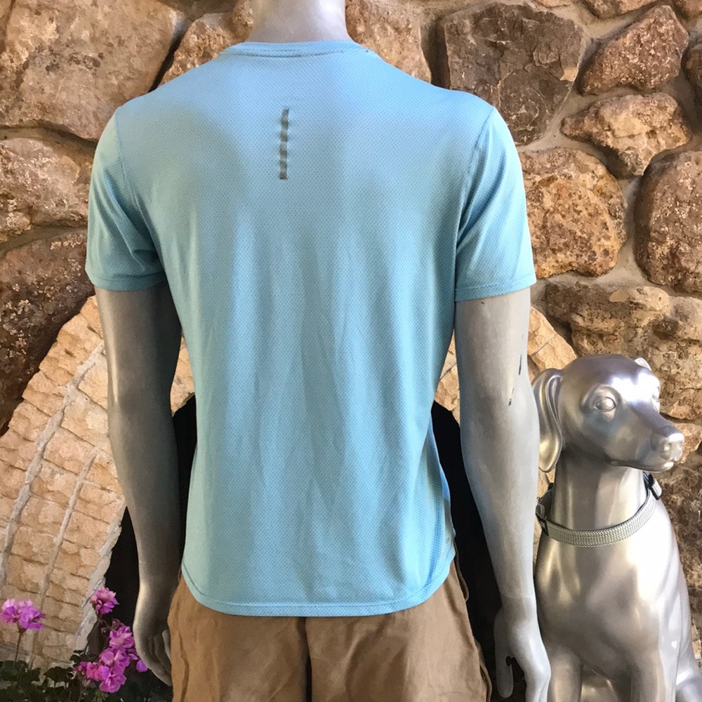 Nike Running Zonal Cooling Short Sleeve Blue Shirt Men's Medium - Picture 2 of 10